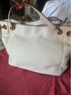 NEW White: Gold Medium Michael Kors Leather Tote Only. $185 🍀