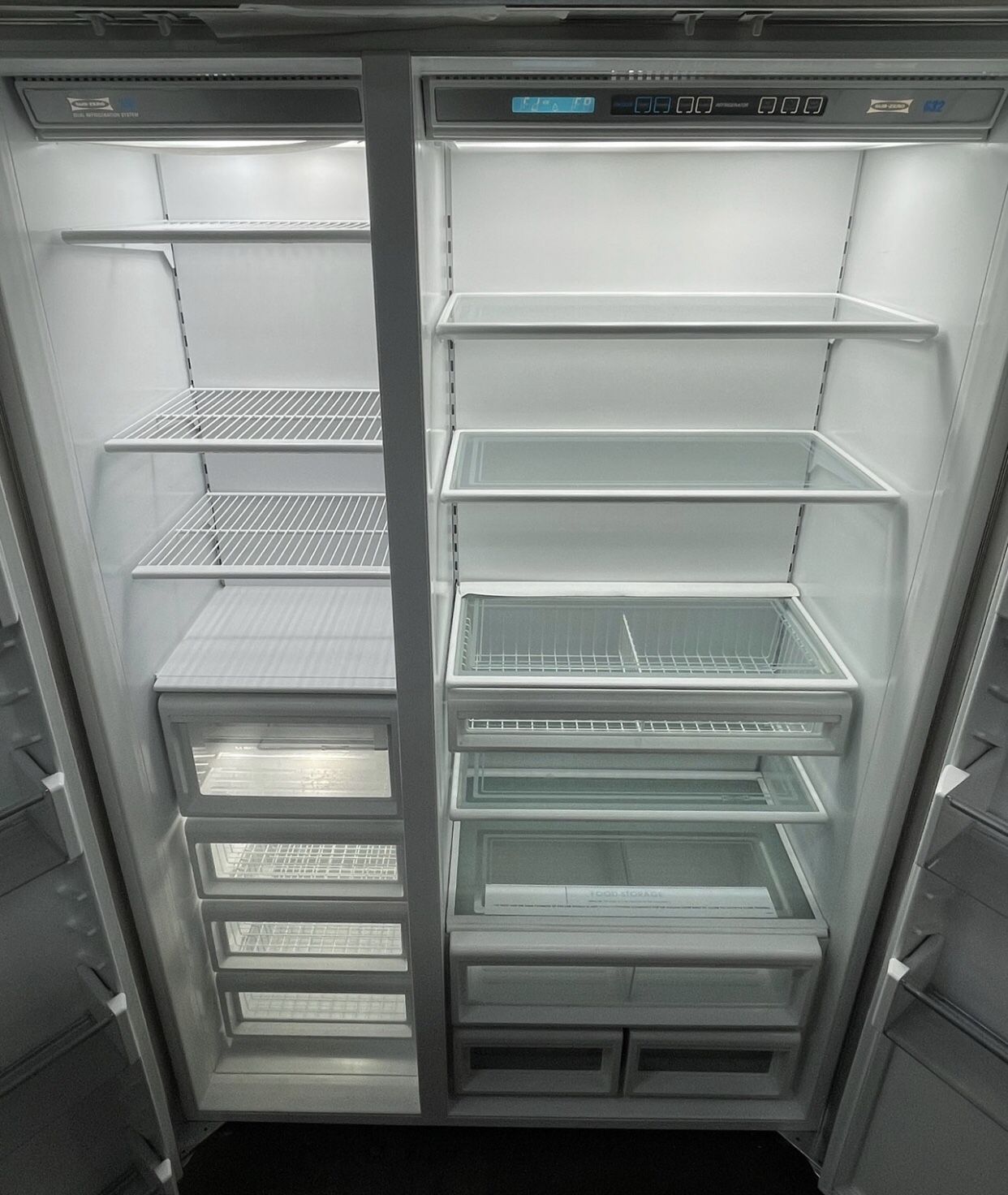 Sub Zero 48” Stainless Steel Built In Side By Side Refrigerator