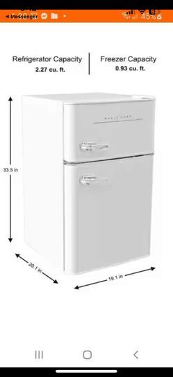 Brand, New Magic, Chef, Retro Dorm, Size Refrigerator In White