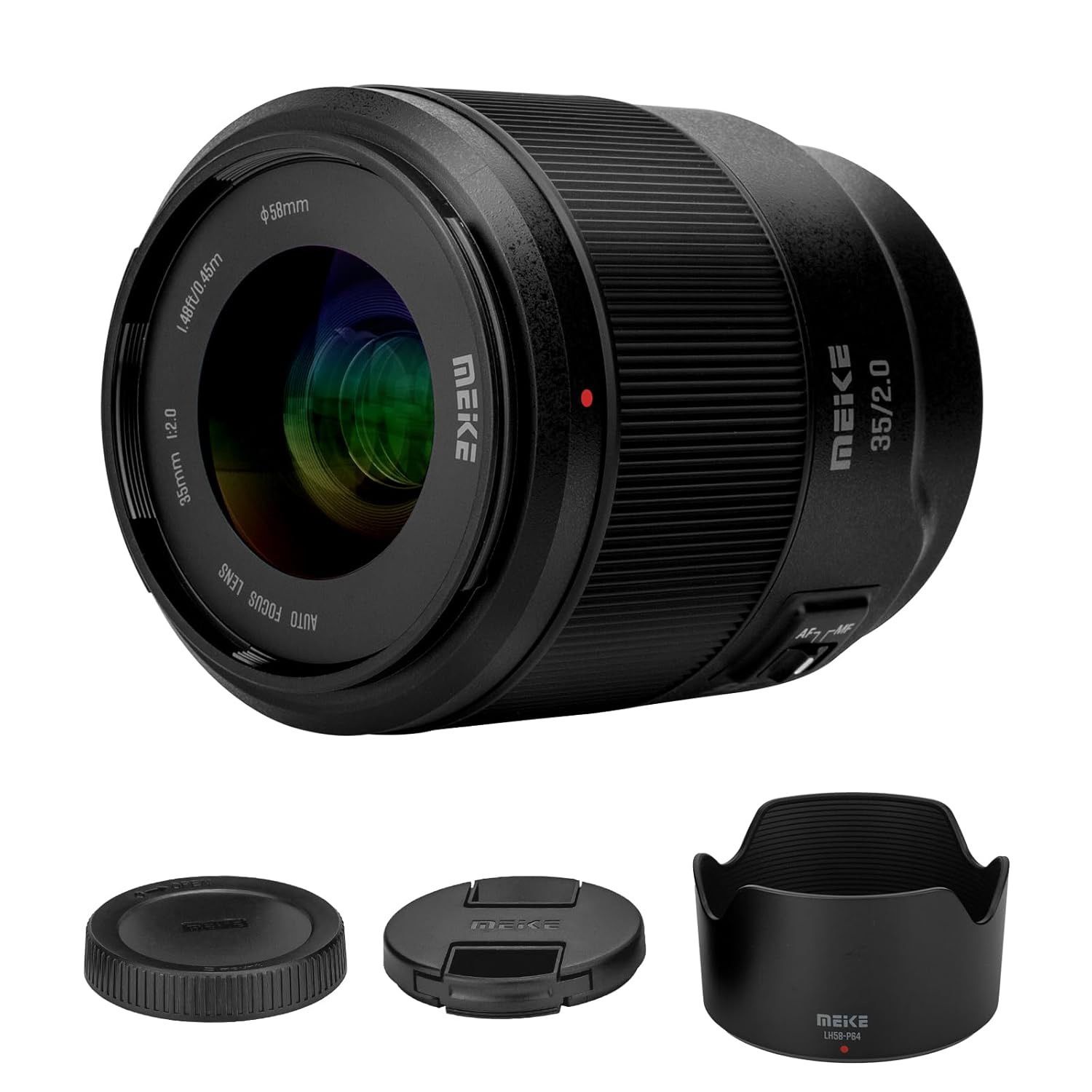 Meike 35mm F2.0 Auto Focus Full Frame STM Stepping Motor Lens Compatible with Sony E Mount Cameras A7 A7R A7IV A7R IV A7III A7RII A7RIII A7SIII A9 A7C