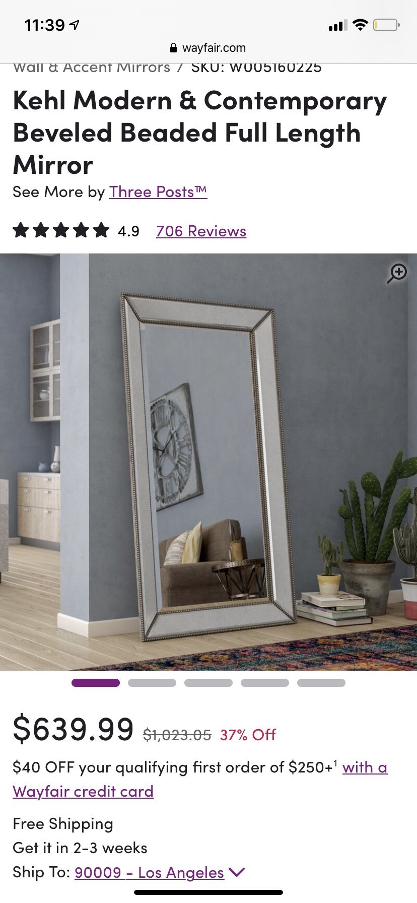 Glam Portrait Mirror