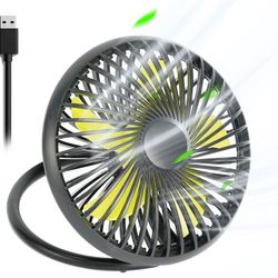 USB Desk Fan, Small but Powerful, Portable Quiet 2 Speeds Wind Desktop Personal Fan, Dual 180° Adjustment Mini Fan for Better Cooling, Compact Design,