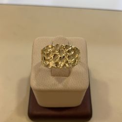 10K SOLID GOLD NUGGET RING
