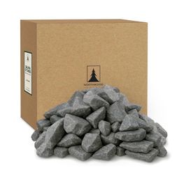 Northwood Sauna - Sauna Stones - Authentic Diabase Sauna Heater Rocks from Germany - Superior Heat & Steam - 2-4 Inches (5-10 cm), 45 Pounds (20 kg)