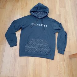 Coach designer signature hoodie sweatshirt nwot black white XL