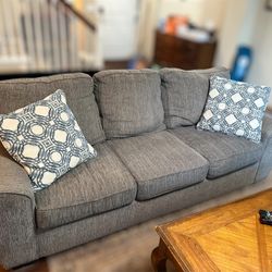 Pre-Owned Gray Couch, 83.5 Inches