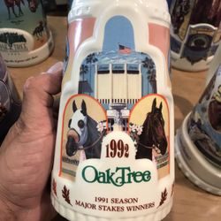 SANTA ANITA BEER STEINS..$$$$$ 5 BUCKS..