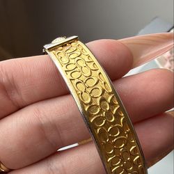 Gold Plated Coach Bangle