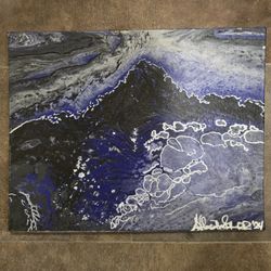 11"x14" Abstract Landscape Hand Painted Painting By Me 