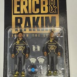 SUPER 7 REACTION FIGURES. ERIC B & RAKIM. FOLLOW THE LEADER. 3.75 " ACTION FIGURES SET.
