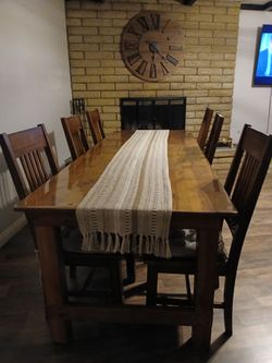 Dining table and 6 chairs