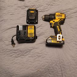Dewalt Drill With Two Batteries And Charger 