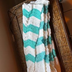 Large handmade, crochet blanket