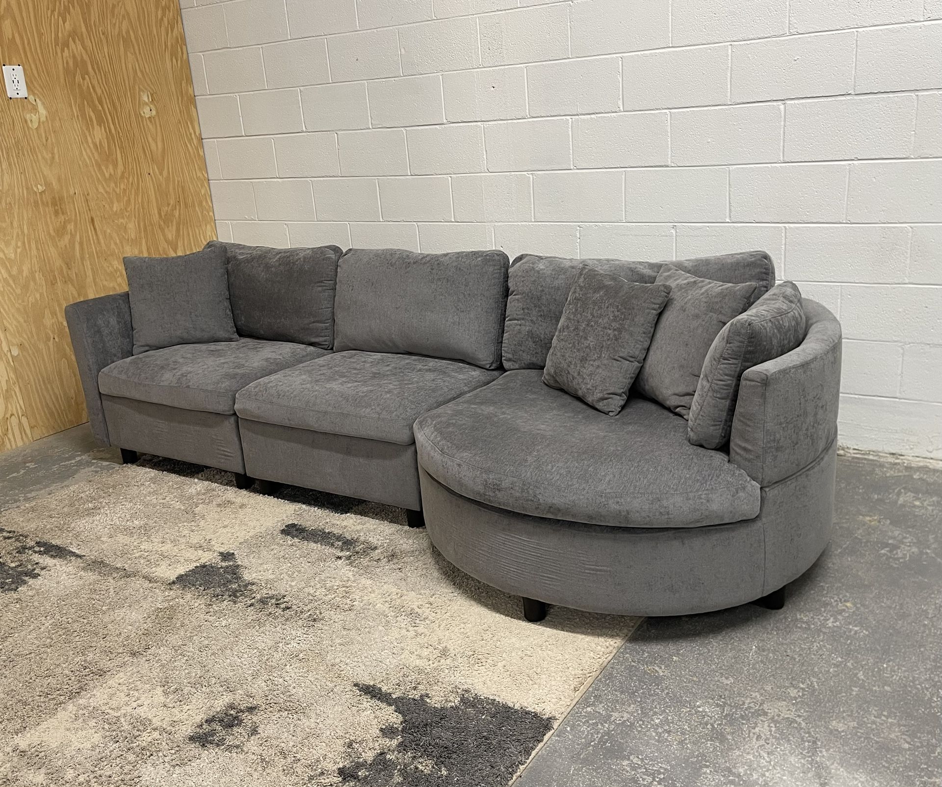 Gray 3 Piece Sectional