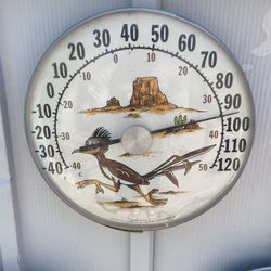 Vintage roadrunner thermometer