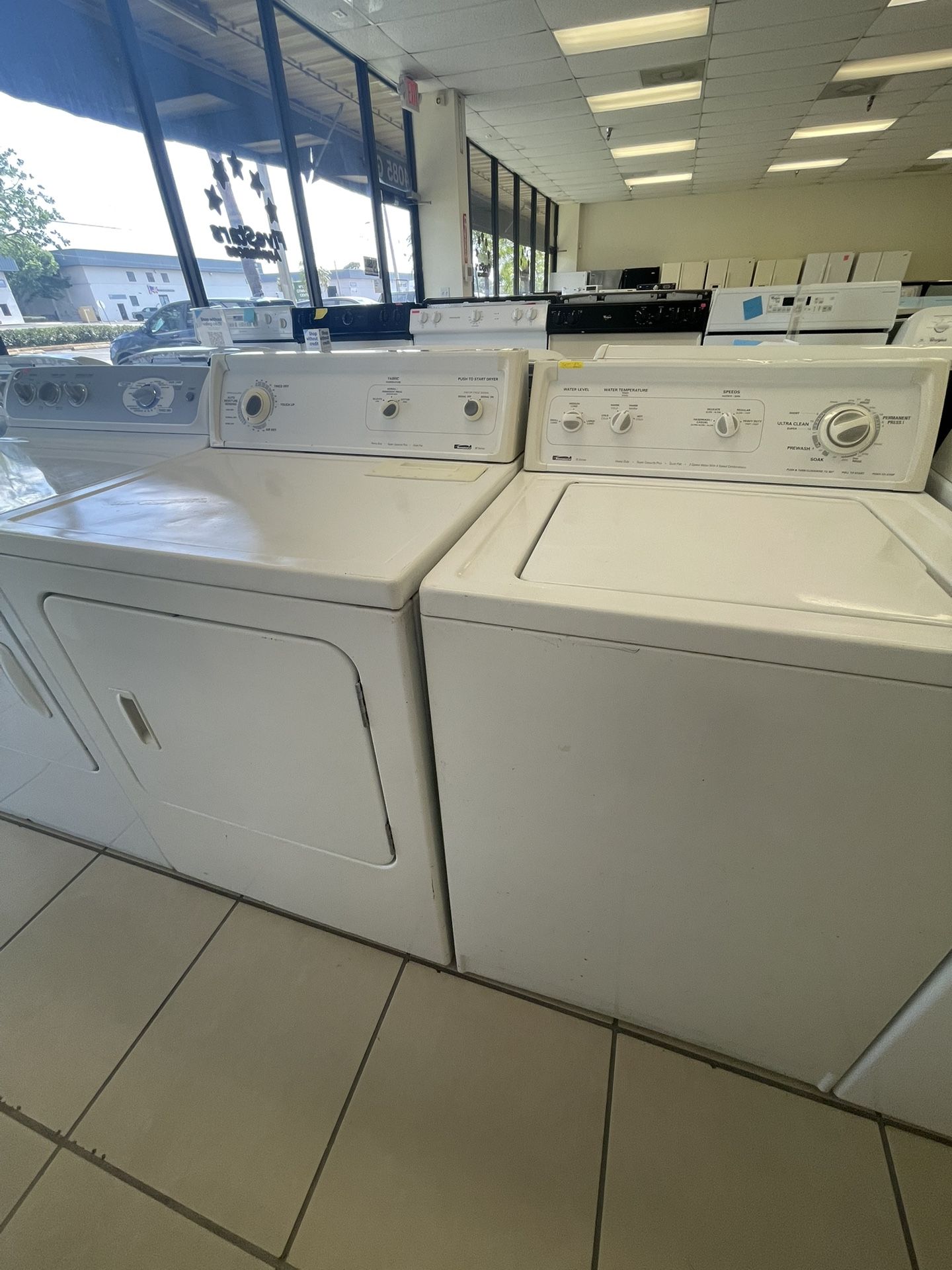 KENMORE SET WASHER AND DRYER