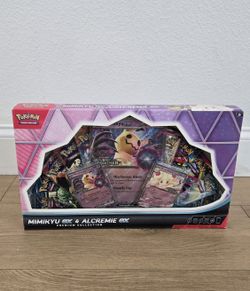 For Sale:  
Brand New in Box Pokemon Trading Card Game TCG Mimikyu and Alcremie EX Premium Collection
