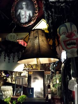 Vintage brass X ray lamp.