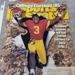 Keyshawn Johnson USC New York Jets Autographed Full Magazine Sports Illustrated P S A C O A