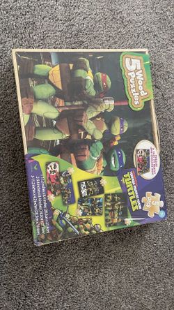 Nickelodeon Teenage Mutant Ninja Turtles, five Wood puzzles NEW sealed! $15