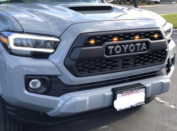 Toyota Tacoma TRD PRO Matte Black Grill Front Bumper Hood Grille For
