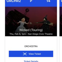 Wicked Tickets Feb 6 
