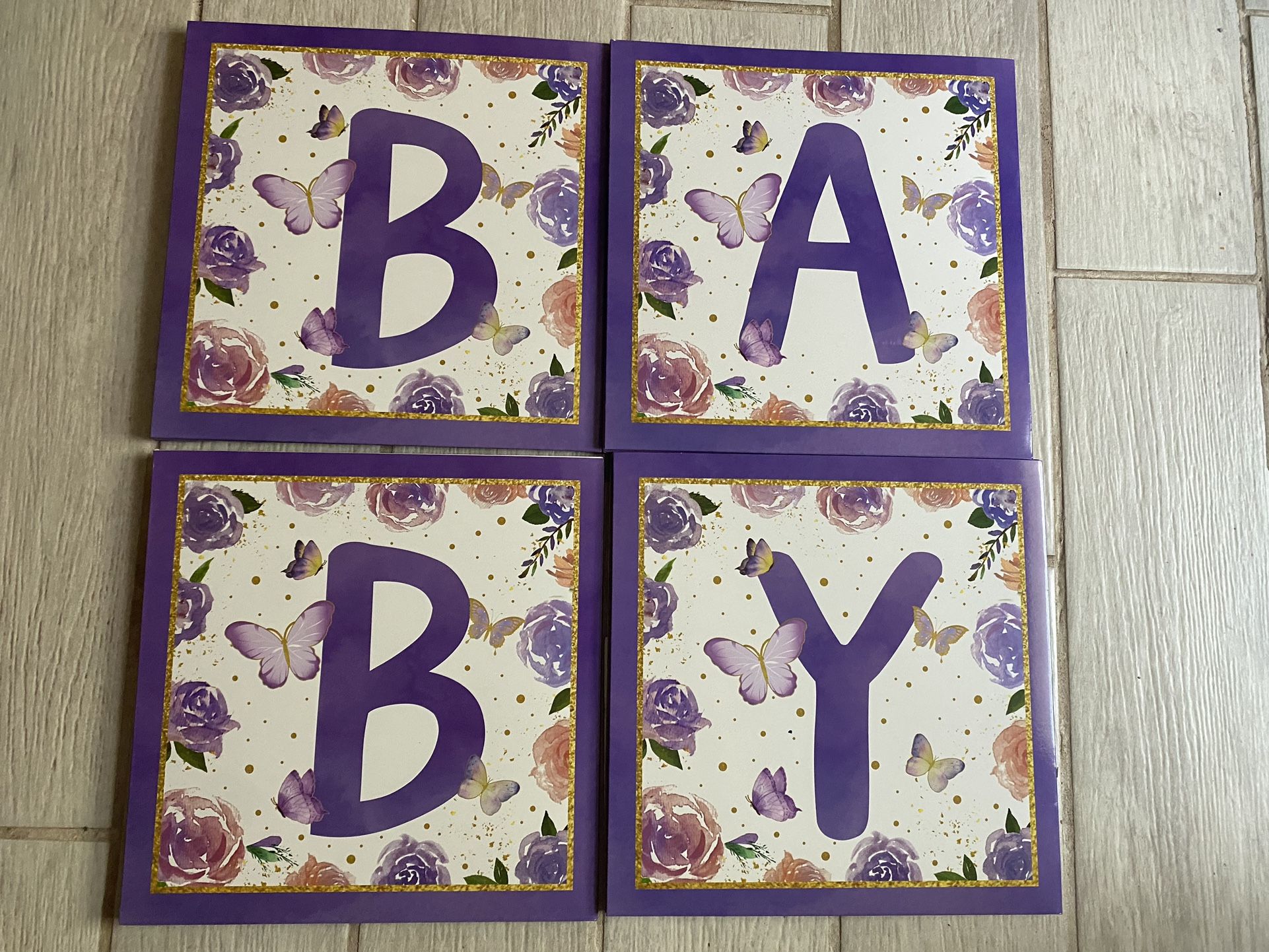 Baby Shower Boxes Butterfly Theme $10 