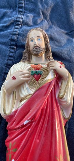 Antique chaulkware Jesus eBay $99 here $40