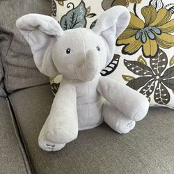 GUND Baby Official Animated Flappy The Elephant Stuffed Animal Baby Toy Plush for Baby Boys and Girls, Gray, 12"