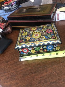Lacquer Tin Box From England 