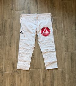 PRO LITE COMP KIMONO PANTS BY ADIDAS - WHITE (Gracie Barra Edition)