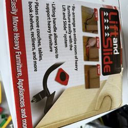 Lift & Slide Moving System 4 Rolling Plates 1 Lifting Handle 4 Carpet Sliders