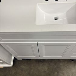 48” White Bathroom Vanity 