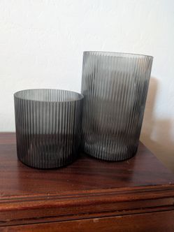 Grey cylinder votives