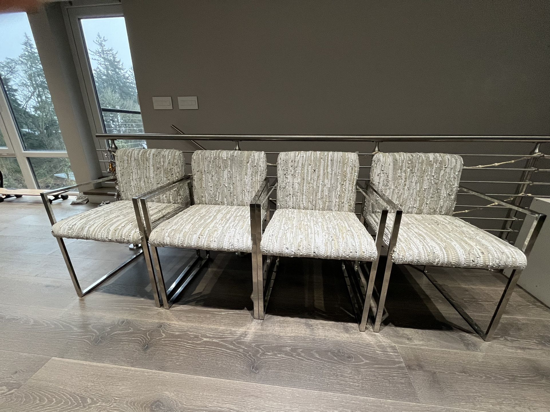 4 leather dining chairs