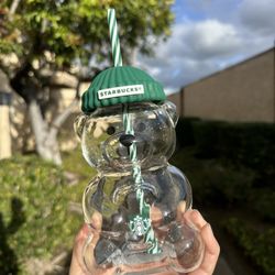 Starbucks Authentic Bearista Glass Cold Cup 20oz