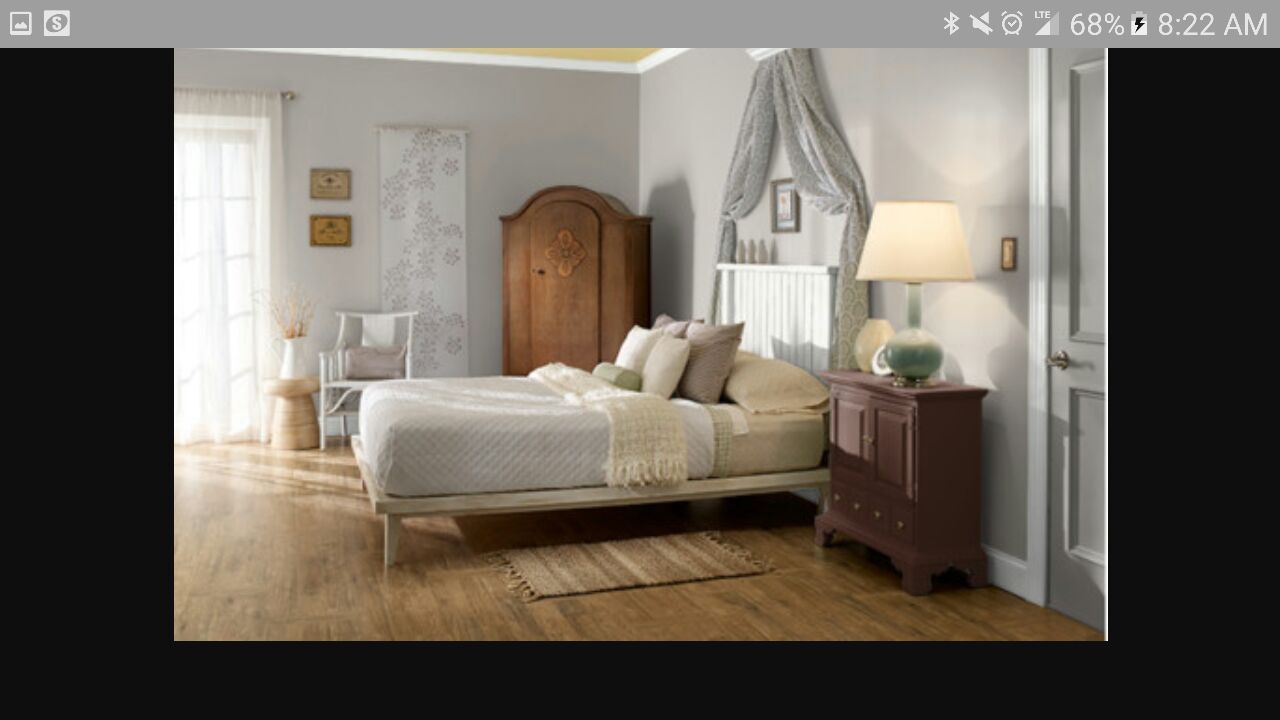 Just like houses on fixer upper. Behr paint Graceful Gray 5 gallons