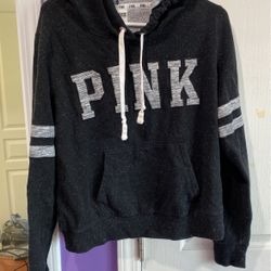 Victoria’s Secret- Pink Sweatshirt With Hoodie