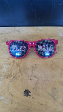 Baseball play ball Sunglasses Red MLB Adult Size