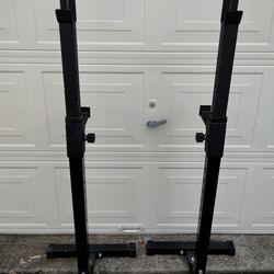 Bench press squat rack combination stand