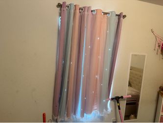 2 sets of Colorful pastel curtains