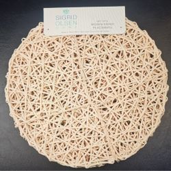 Sigrid Olsen Round Paper Fiber Woven Place Mats 8ct