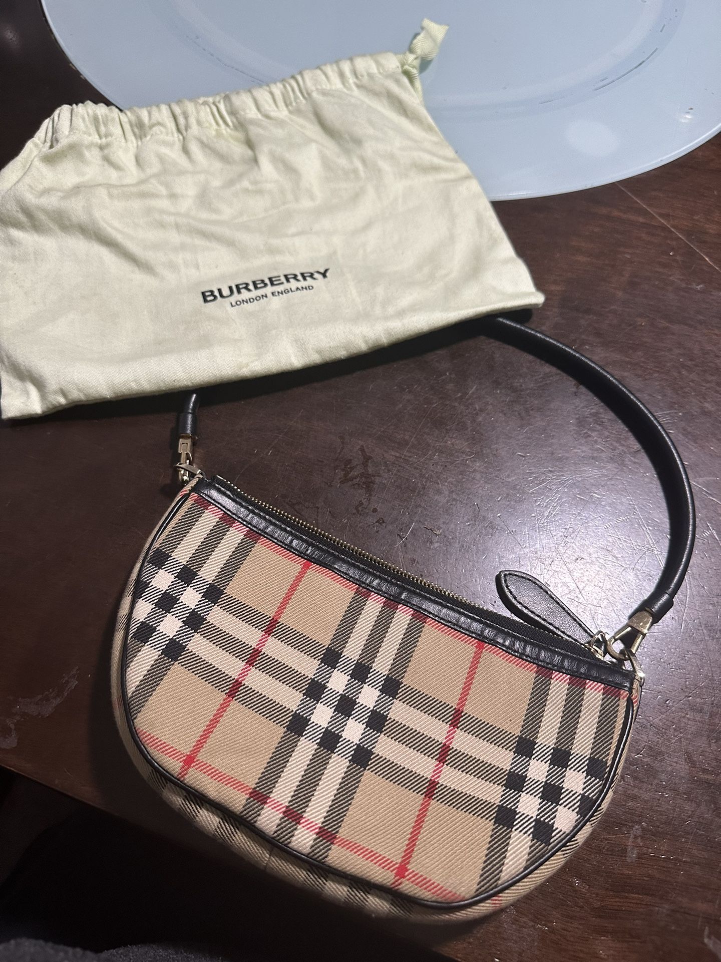 Olympia check coated canvas pouch Clearance