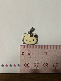 Hello Kitty sterling silver and enamel pendant