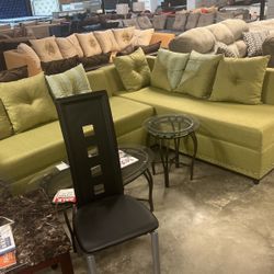 Sectional and three peas cocktail table set for $1000 brand new