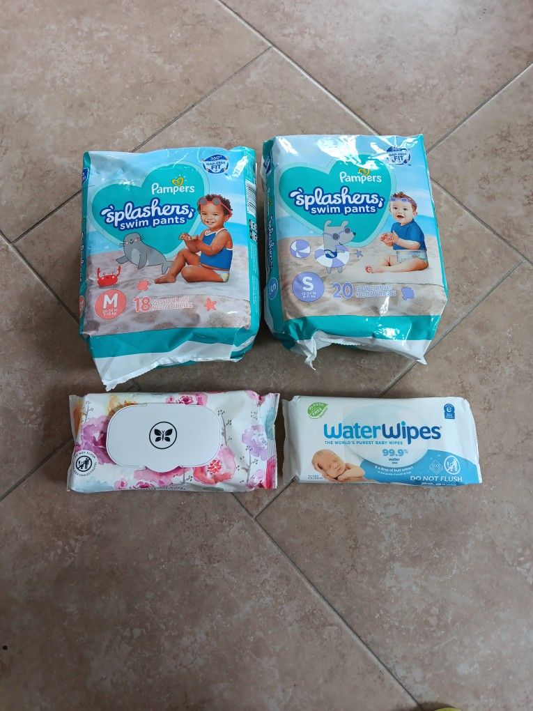 4 For $20 Pampers Swim Pants And Wipes 