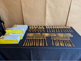 Gold flatware service for 60 guests