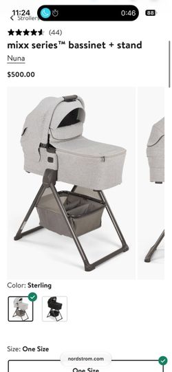 Nuna Mixx Next Bassinet - Sterling color (Nordstrom exclusive)