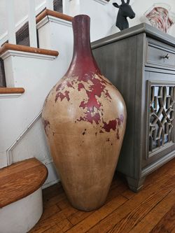 Large Mediterranean Style Floor Vase Vessel