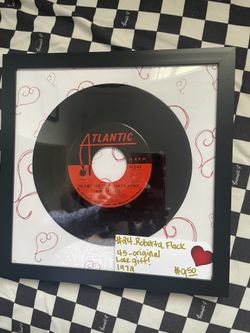Vinyl 45 Roberta Flack Framed 1972 Vintage 